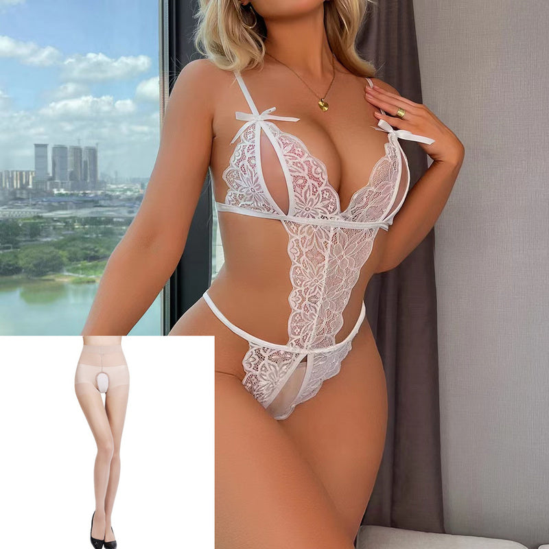 Sexy with milk leakage, no need to take off, perspective, lace and sexy lingerie generation
