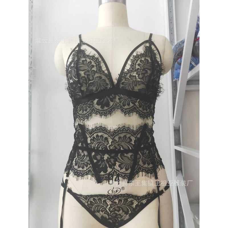 Hot selling fun lingerie, sexy women's lace split style lingerie